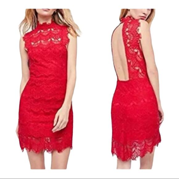 Free People Cherry Lace Dress Size XS NWT - Picture 1 of 8
